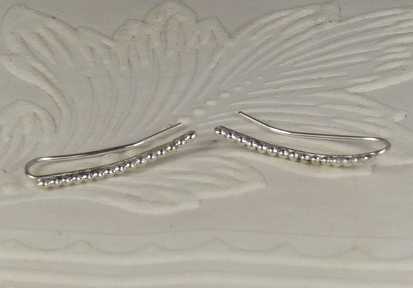 Ear Climber,  Sterling Silver Earring,  Bead earring