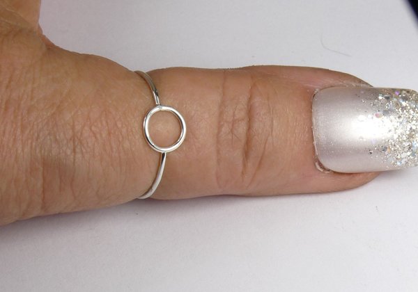 Circle ring, Purity Ring, Sterling Silver Ring, Minimal Ring,Boho Look