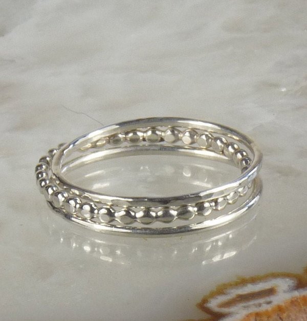 Stacking Rings, Sterling silver Rings,  Skinny Bands