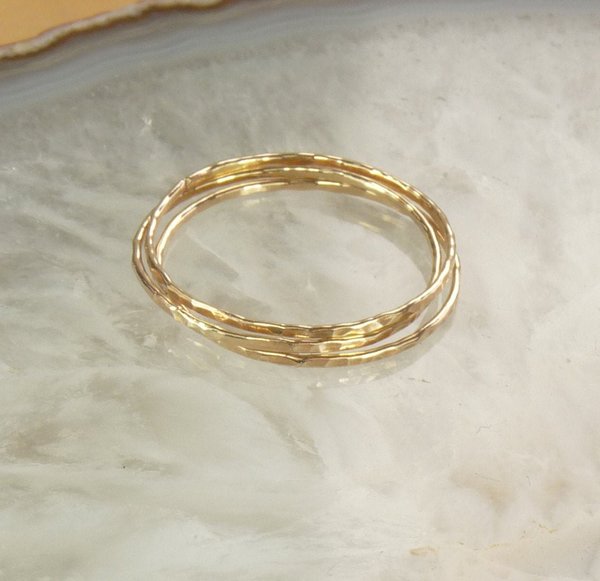 Gold Stack ring,Skinny Ring, 20 gauge, Minimalist ring, Boho Style