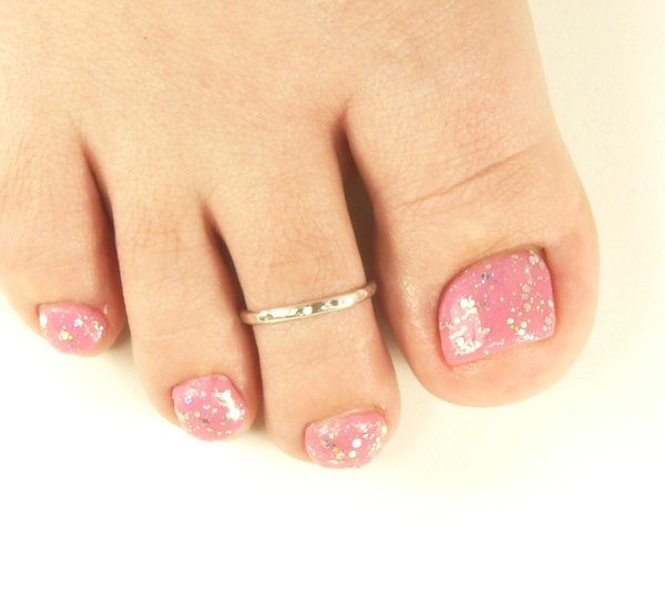 Toe Ring, Sterling Silver AdjustableToe Ring, Hammered Ring, Thin Toe Ring