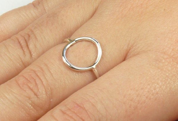 Karma Circle ring, Purity Ring, Sterling Silver Ring 16 gauge