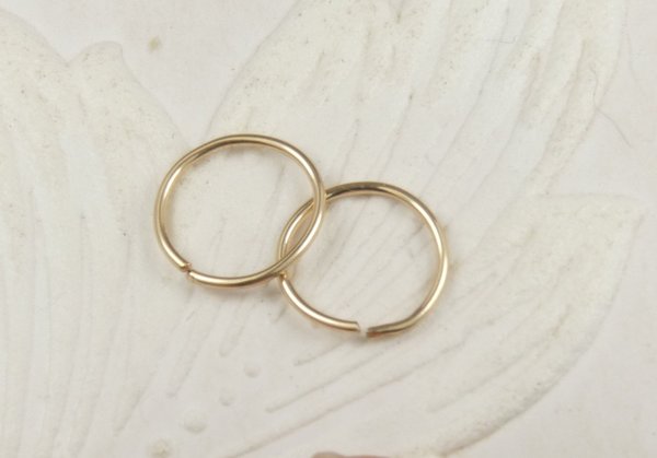 Hoop Earrings,  Conch Piercing- Tiny Hoops, 20 gauge wire, Gold  or Sterling silver earrings