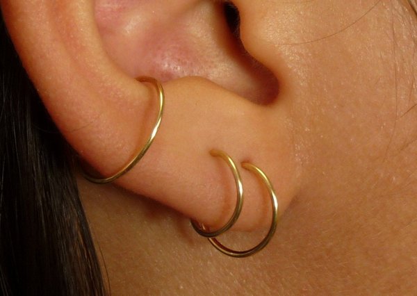 Hoop Earrings, One Pair, Sterling Silver or Gold Filled earrings-20 gauge, Small Hoops