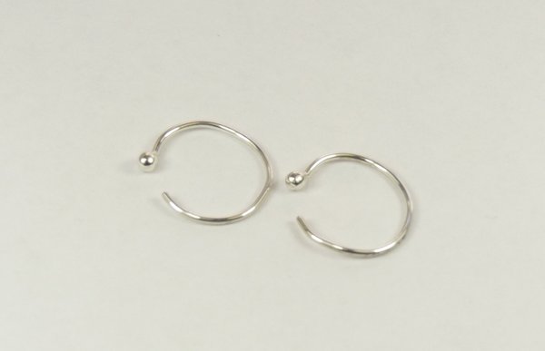 Nose Ring,  Sterling Silver Ring,Ball End nose rings ,20 gauge wire