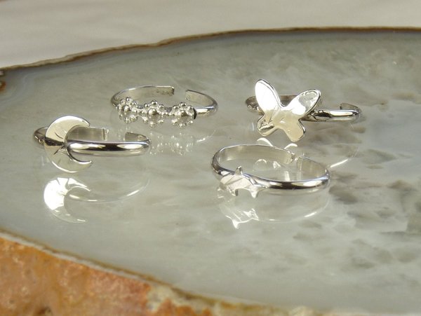 Toe Ring, Sterling Silver,Adjustable Toe ring, Body Jewelry