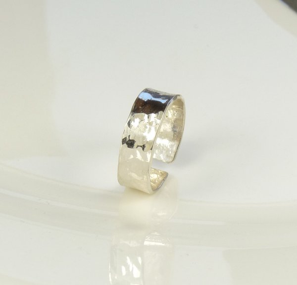 Cuff Earring, Sterling Silver Earring,  Hammered earring,5 mm wide
