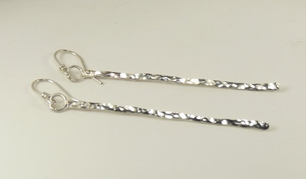 Drop Earrings, 2 inch Sterling Silver Earrings,Dangle Earrings
