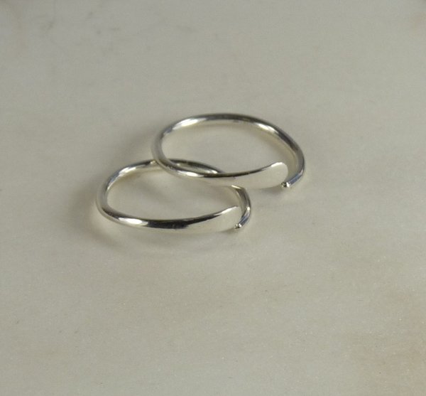 Sleeper Earrings, Tiny Hoops,Sterling Silver Hoop Earrings 20 gauge wire