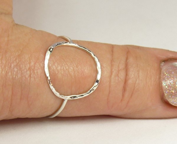 Karma Circle ring, 18 gauge Sterling silver, Handmade