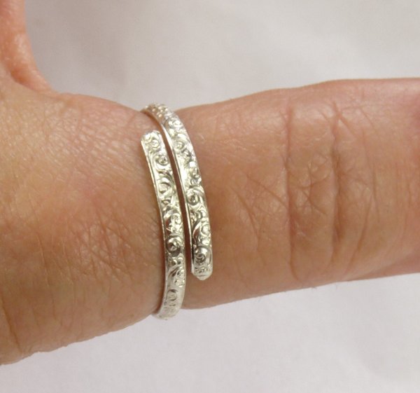 Thumb ring,Bypass Ring,Adjustable,Wrap around ring, Sterling Silver Ring,Handmade