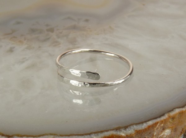 Bypass Ring ,16 Gauge,Thumb Ring, Sterling Silver ring,  Minimalist Ring,Midi ring