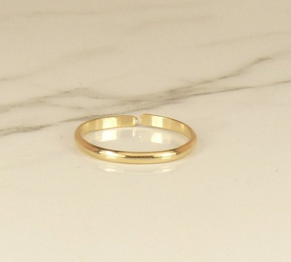 Gold Toe Ring, AdjustableToe Ring,Goldfilled, Simple Ring, Midi ring