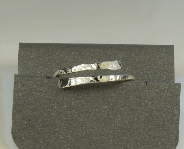 Crossover Ring,Adjustable  Ring,14 Gauge, Sterling Silver,Men's or women's Ring, Boho ring