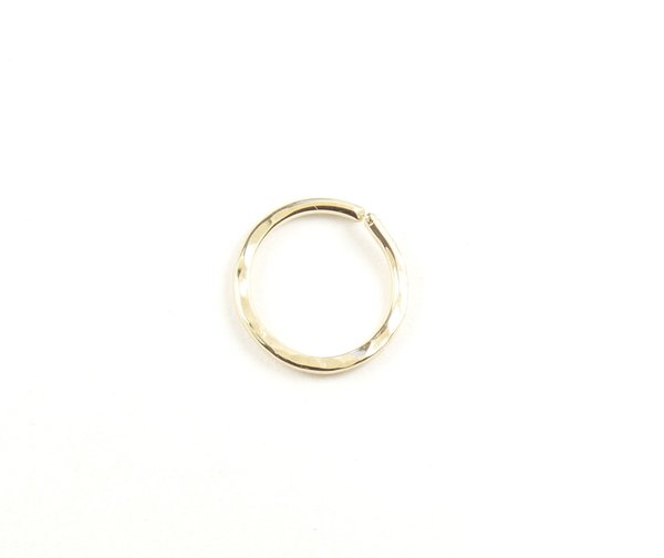 Gold Septum Ring- 18 Gauge Nose Ring-Goldfilled or Sterling silver Ring, Hammered 10 mm 9mm 8mm