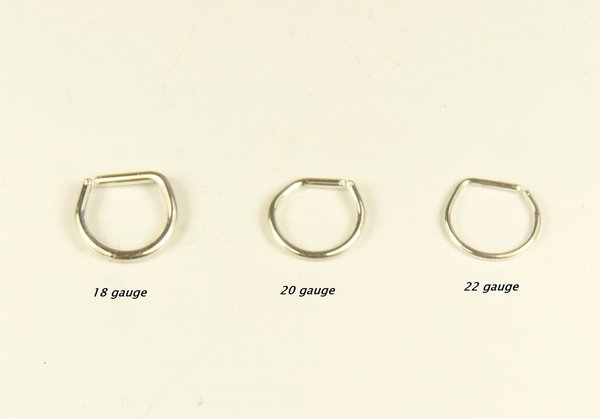 Septum Ring- Sterling Silver nose ring-22 , 20 or 18 gauge Ring-lightweight  ring ,Thin ring
