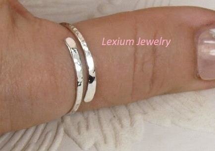Thumb Ring, Adjustable  Ring, Bypass ring, Sterling Silver ring