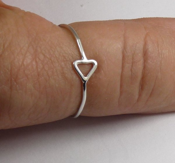 Triangle ring, Minimal Ring ,Geometric Sterling Silver Ring