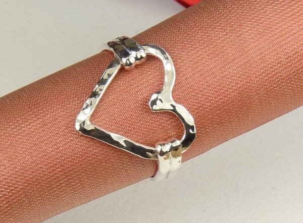 Sterling Silver Ring, Heart ring, Midi Ring, Boho Style Rings