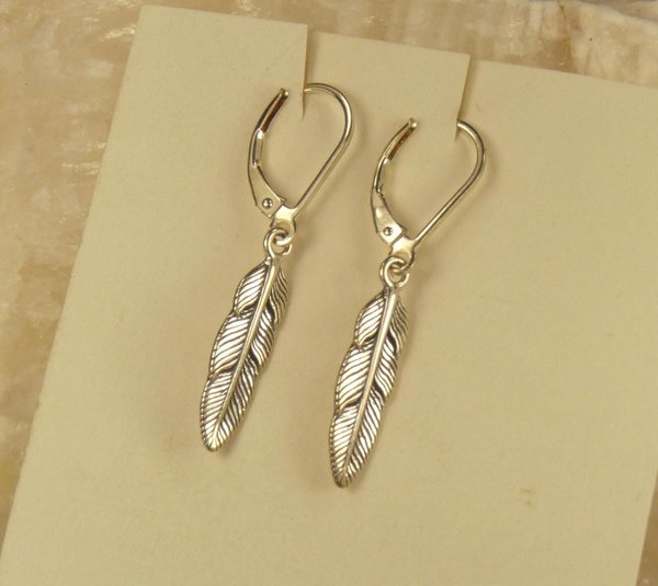 Dangle Earrings, Sterling Silver earrings, Leaf earrings